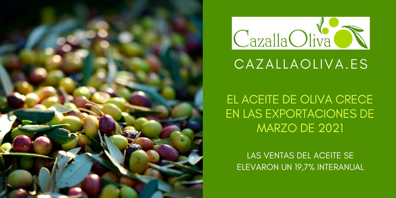 recuperacion del aceite de oliva en el mes de marzo de 2021